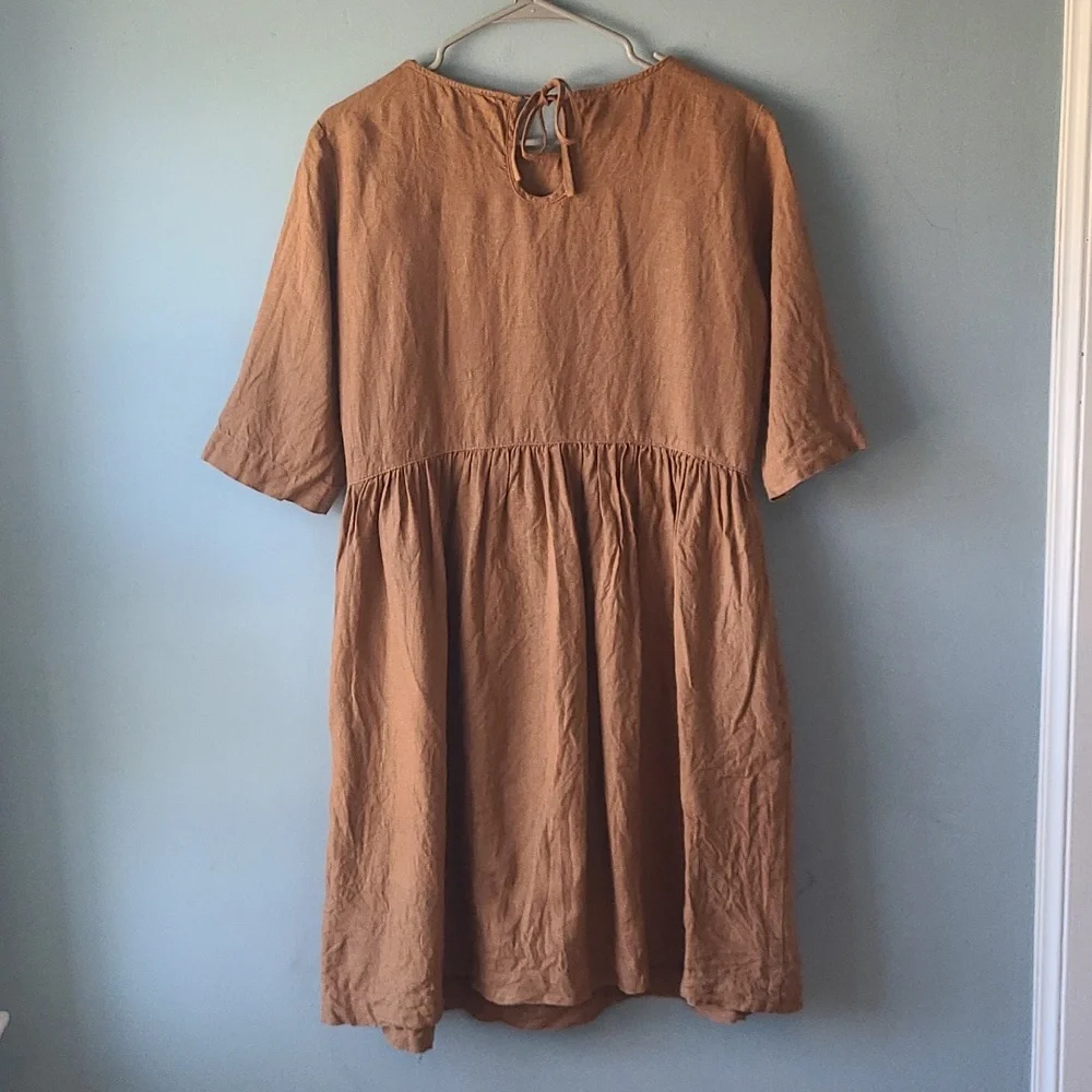 Magic Linen Medium Dress in Cinnamon - Picture 6 of 8
